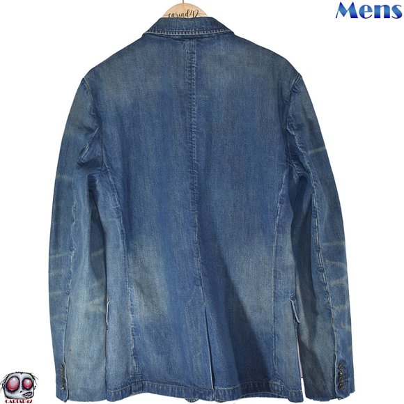 Ralph Lauren Mens 42L Denim Blazer Coat Jacket NWT .. RRP $600 - Picture 2 of 8